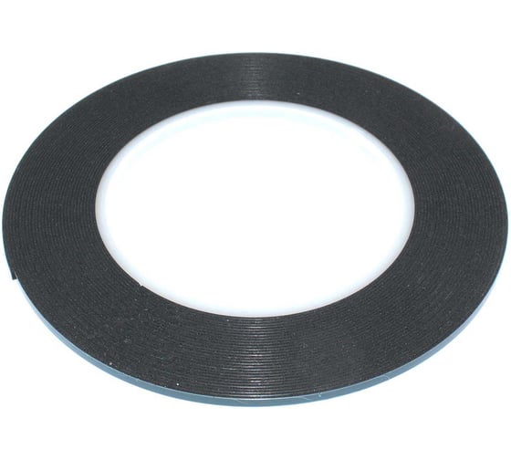 Изображение товара Скотч двусторонний Amperin черный, вспененный, с зеленой защитной лентой, толщина 1мм, ширина 10мм, 5м, 5 шт 112234