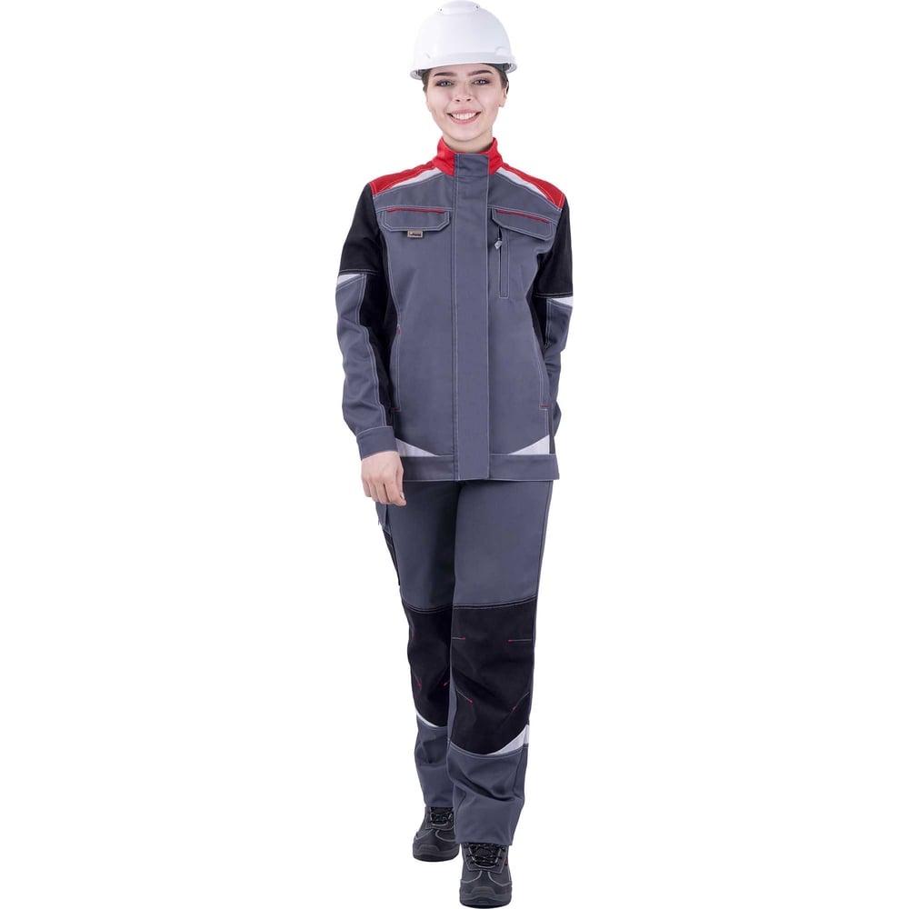 Куртка Iform ТУРБО SAFETY летняя, серый-черный-красный, женская (128-132, 158-164) Кур 694/128/158