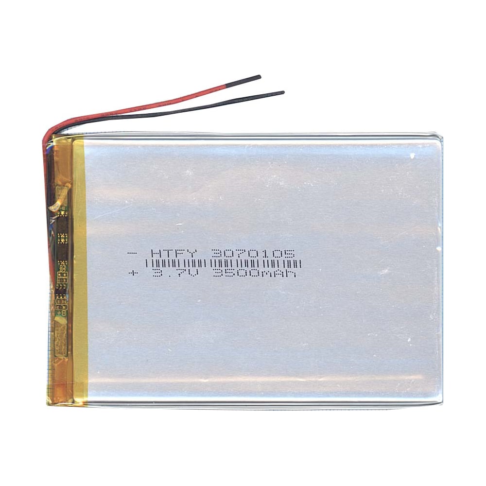 Изображение товара Аккумулятор AMPERIN Li-Pol 3.7V 3500mAh 2pin 105х70х3 мм