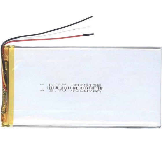 Изображение товара Аккумулятор AMPERIN Li-Pol батарея 3*75*135мм 3pin 3.7V/4000mAh 017354