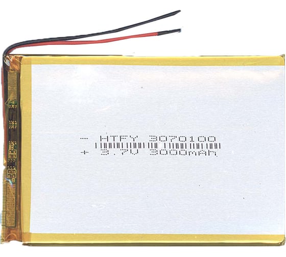 Изображение товара Аккумулятор AMPERIN Li-Pol батарея 3*70*100мм 2pin 3.7V/3000mAh 017301