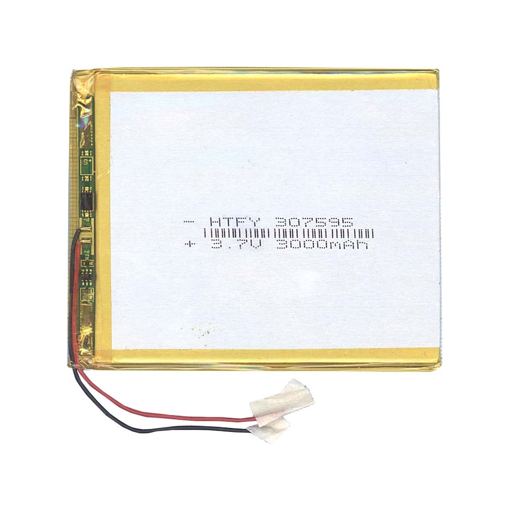 Изображение товара Аккумулятор AMPERIN Li-Pol 3.7V 3000mAh 95x75x3мм 2pin