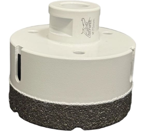 Изображение товара Коронка алмазная универсальная SKYWER 75 мм, М14, высота сегмента 15 мм SK-SAU75