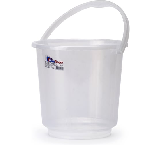 Изображение товара Ведро ООО "ТД "ДИМПЛАСТ" 18 л без крышки прозрачное 1 шт 4627116927647