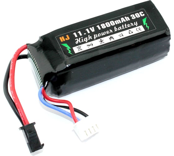 Изображение товара Аккумулятор AMPERIN Li-Pol 11.1v 802555 1800mah разъем SM 096979
