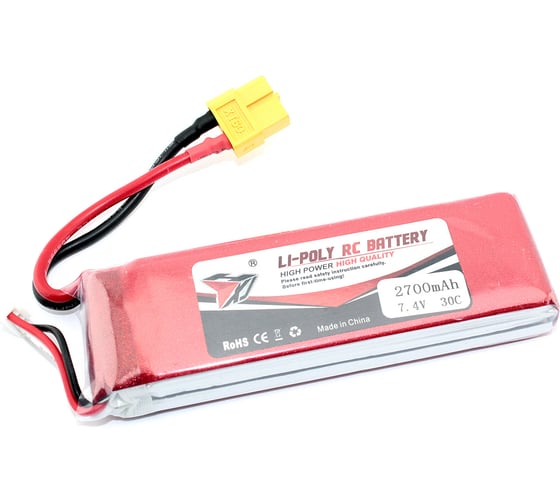 Изображение товара Аккумулятор AMPERIN Li-Pol 7.4V 803496 2700mAh XT-60 plug 097021