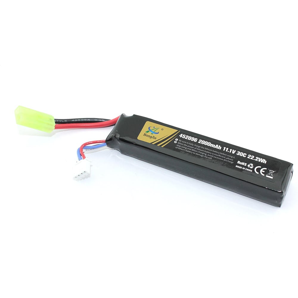 Изображение товара Аккумулятор AMPERIN Li-Pol 11.1v 452096 2000mah разъем mini Tamiya plug 096986