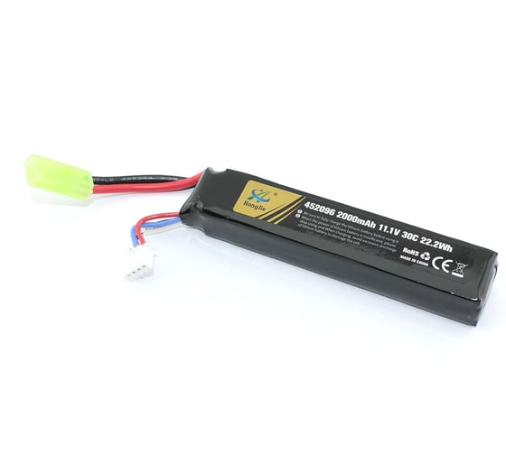 Изображение товара Аккумулятор AMPERIN Li-Pol 11.1v 452096 2000mah разъем mini Tamiya plug 096986
