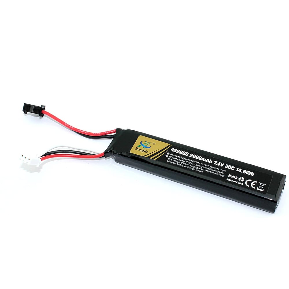 Изображение товара Аккумулятор Li-Pol 7.4V 2000mAh с разъемом SM для электроники