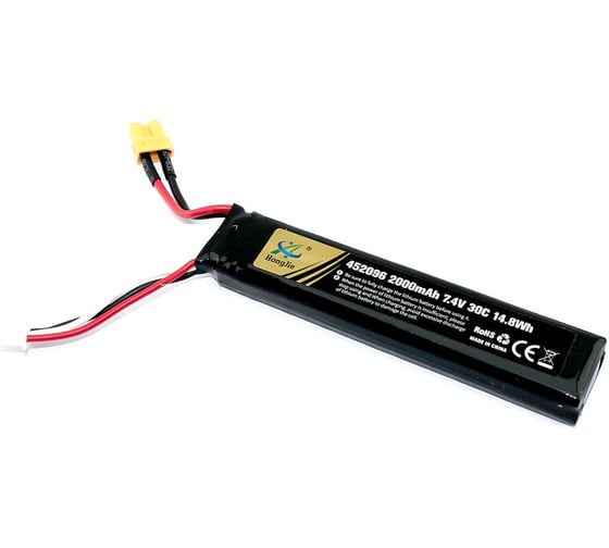 Изображение товара Аккумулятор AMPERIN Li-Pol 7.4V 452096 2000mAh разъем XT30-plug 096994