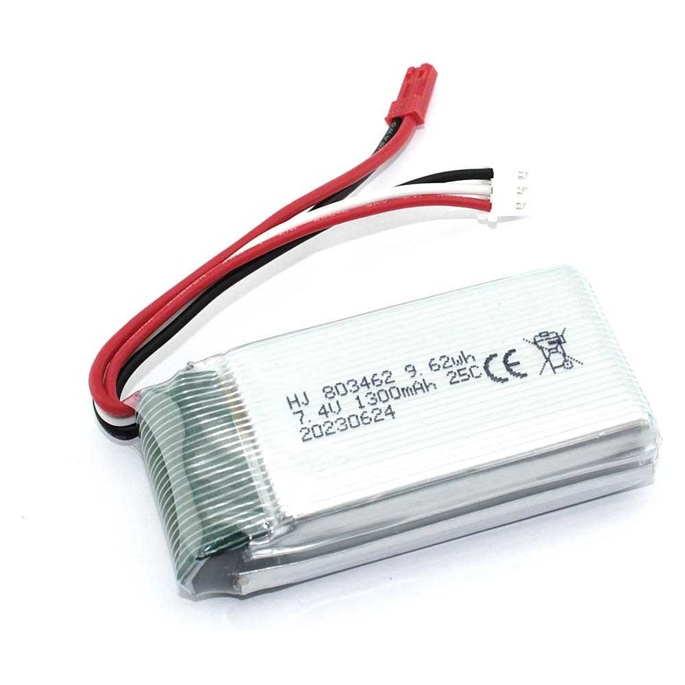 Изображение товара Литий-полимерный аккумулятор AMPERIN 7.4V 1300mAh JST