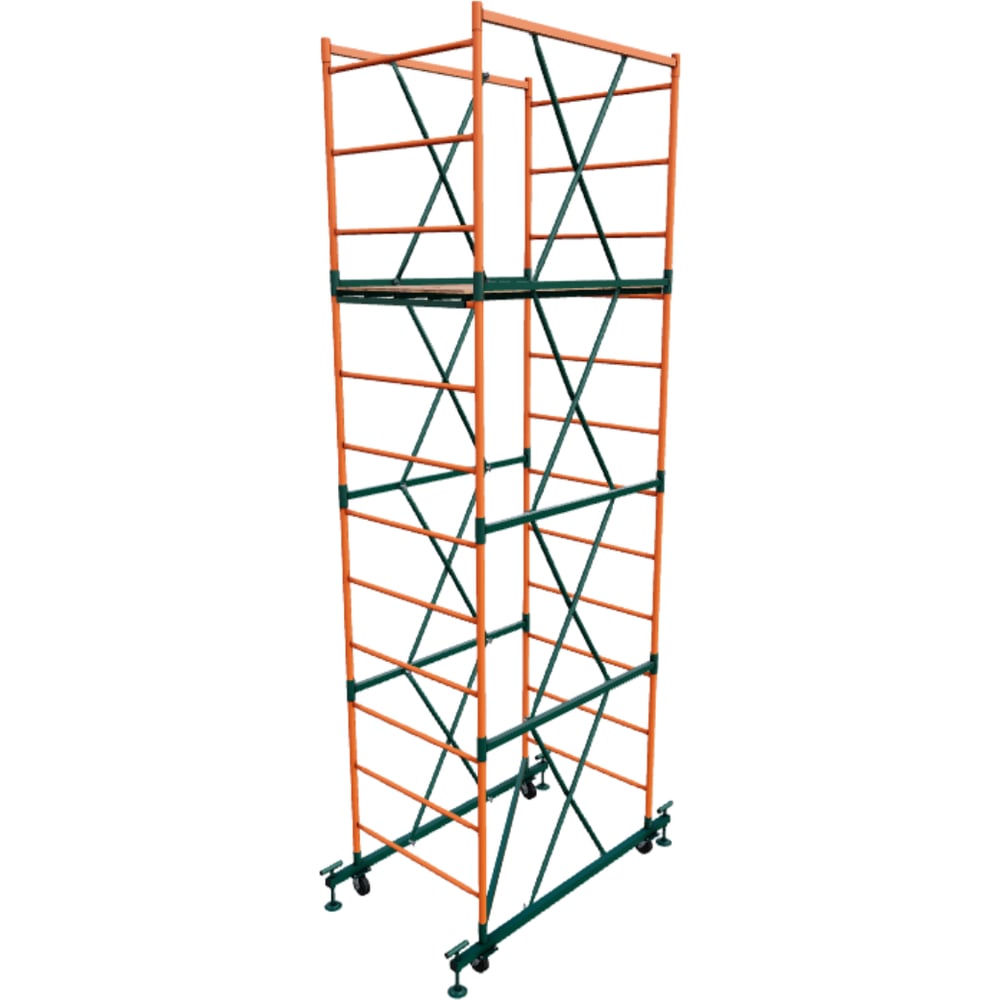 Изображение товара Вышка-тура RIZ ВС-1,2x2,0 Н-5,2 м с колёсами и винтовыми опорами
