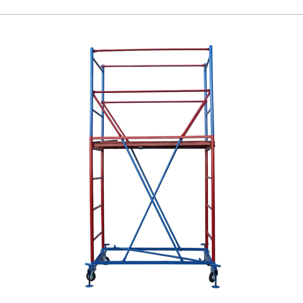Изображение товара Вышка-тура ООО РИЗ ФЛАГМАН 0,7x1,6 м Н=3,4 м с колесами и винтовыми опорами