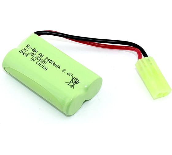 Изображение товара Аккумулятор AMPERIN Ni-MH 2.4V 2400mAh AA Flatpack разъем Tamiya 096925
