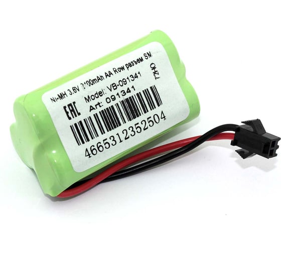 Изображение товара Аккумулятор AMPERIN Ni-MH 3.6V 2400mAh AA Row разъем SM 091341