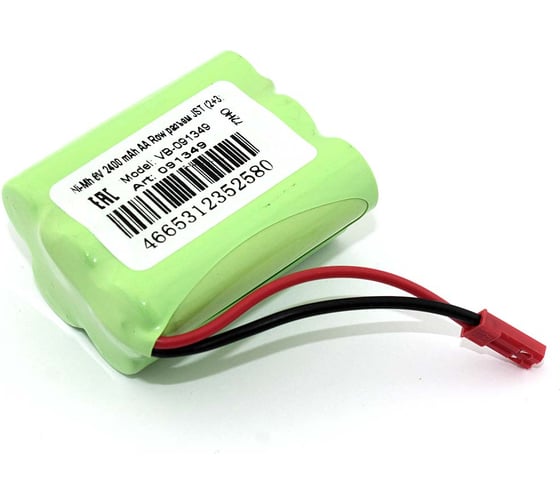Изображение товара Аккумулятор AMPERIN Ni-Mh 6V 2400 mAh AA Row разъем JST (2+3) 091349