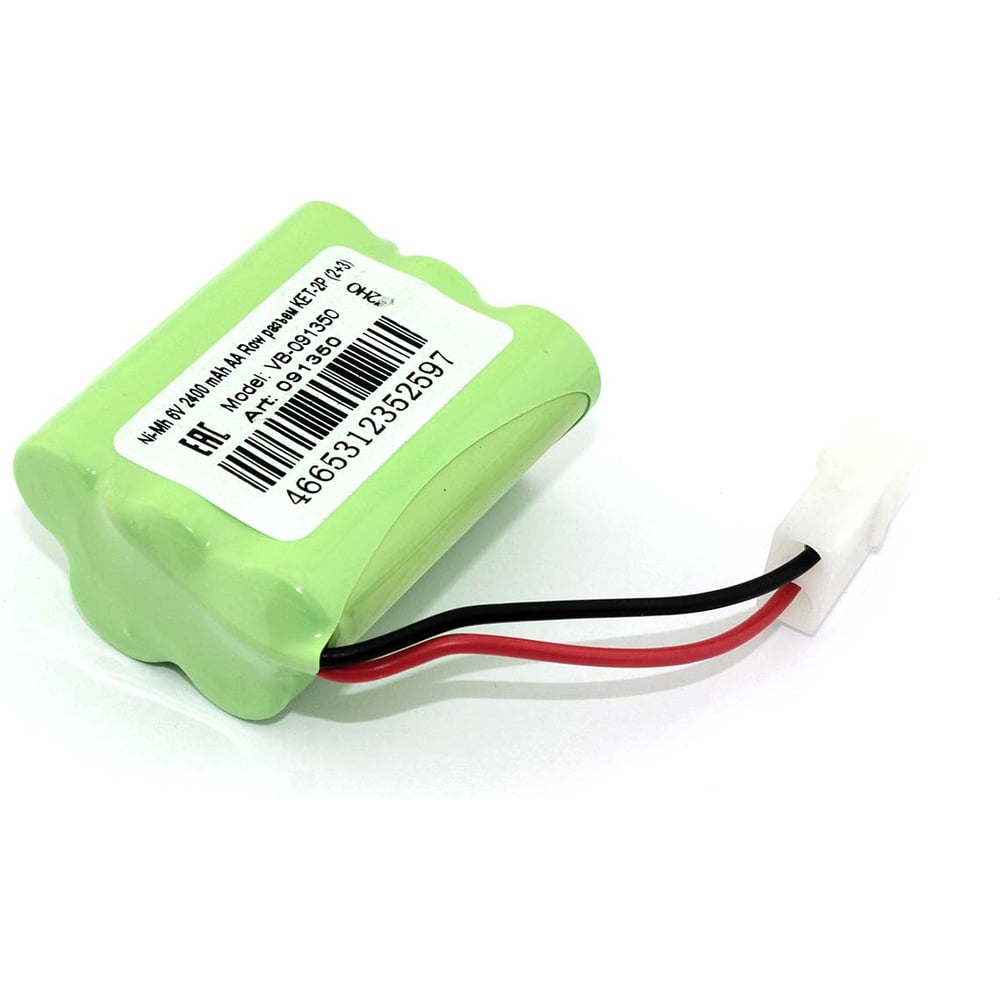 Изображение товара Аккумулятор Ni-Mh 6V 2400 мАч AA Row разъем KET-2P AMPERIN
