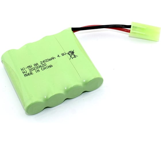 Изображение товара Аккумулятор AMPERIN Ni-Mh 4.8V 2400 mAh AA Flatpack разъем Tamiya 096936