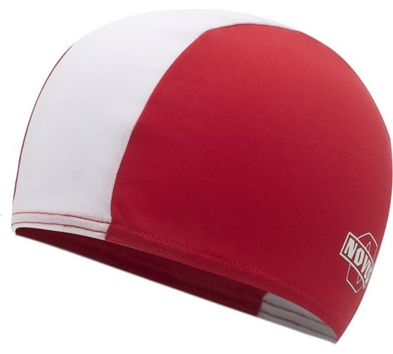 Изображение товара Шапочка для плавания ATEMI NOVUS, полиэстер, красный/белый, NPC-41 00-00001509