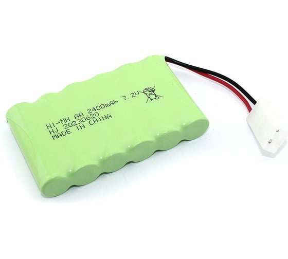 Изображение товара Аккумулятор AMPERIN Ni-Mh 7.2V 2400 mAh AA Flatpack разъем KET-2P 096954