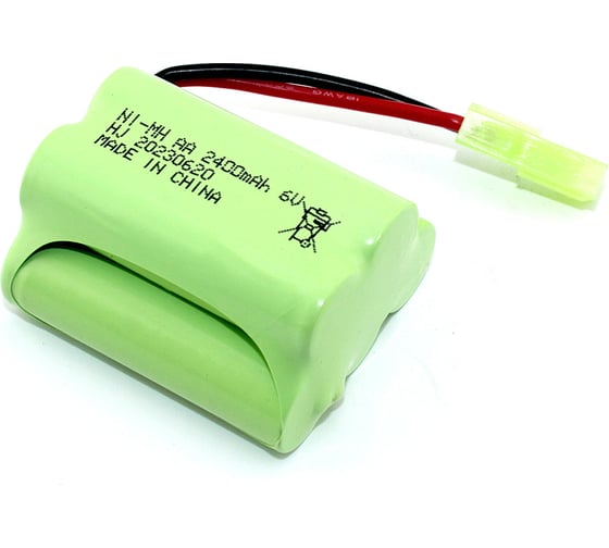 Изображение товара Аккумулятор AMPERIN Ni-Mh 6V 2400 mAh AA Row разъем Tamiya (2+3) 096950