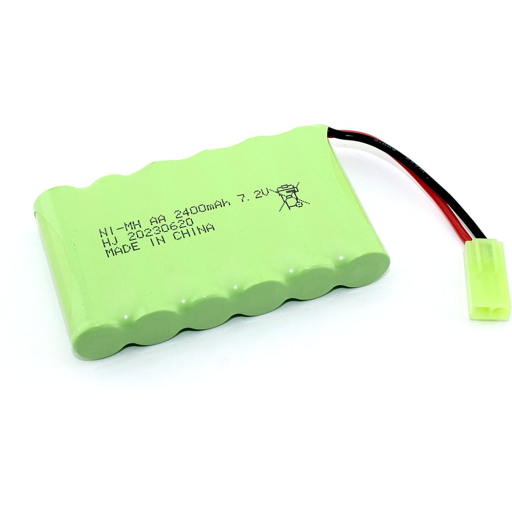 Изображение товара Аккумулятор AMPERIN Ni-Mh 7.2V 2400 mAh с разъемом Tamiya