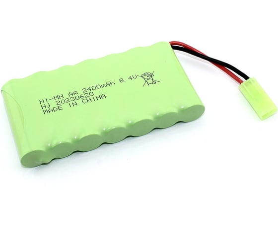 Изображение товара Аккумулятор AMPERIN Ni-Mh 8.4V 2400 mAh AA Flatpack разъем Tamiya 096965