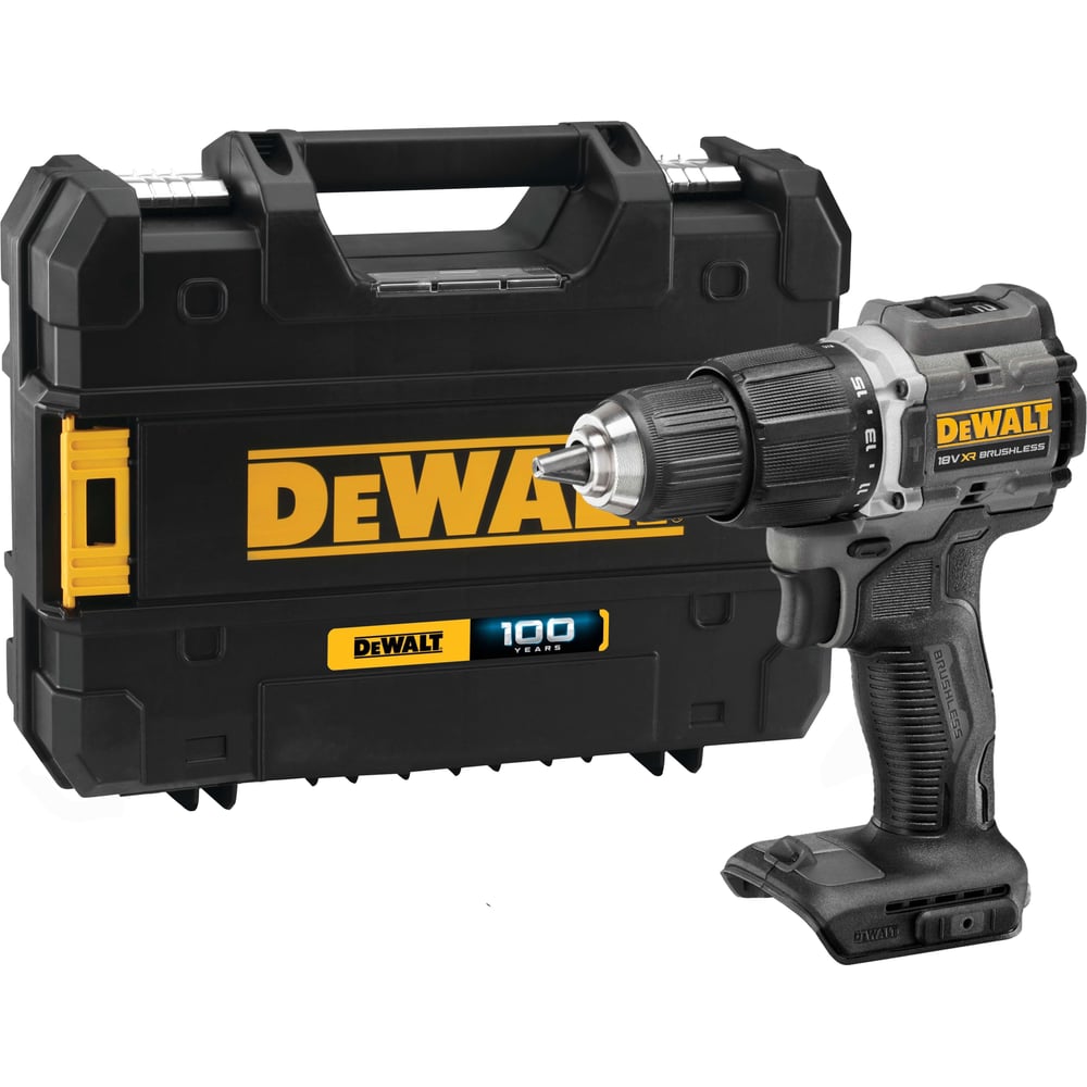 Изображение товара Dewalt DCD100NT Ударная дрель-шуруповерт 18 В без АКБ и ЗУ в кейсе