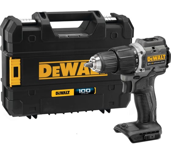 Изображение товара Ударная дрель-шуруповерт Dewalt DCD100NT, 18 В, 1650 об/мин, 28050 уд/мин, без АКБ и ЗУ, в кейсе TSTAK DCD100NT-XJ