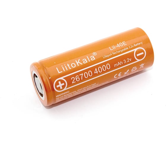 Изображение товара Аккумулятор AMPERIN типа 26700 Li-Ion LiitoKala Lii-40E 4000mah, 3.2V 099297