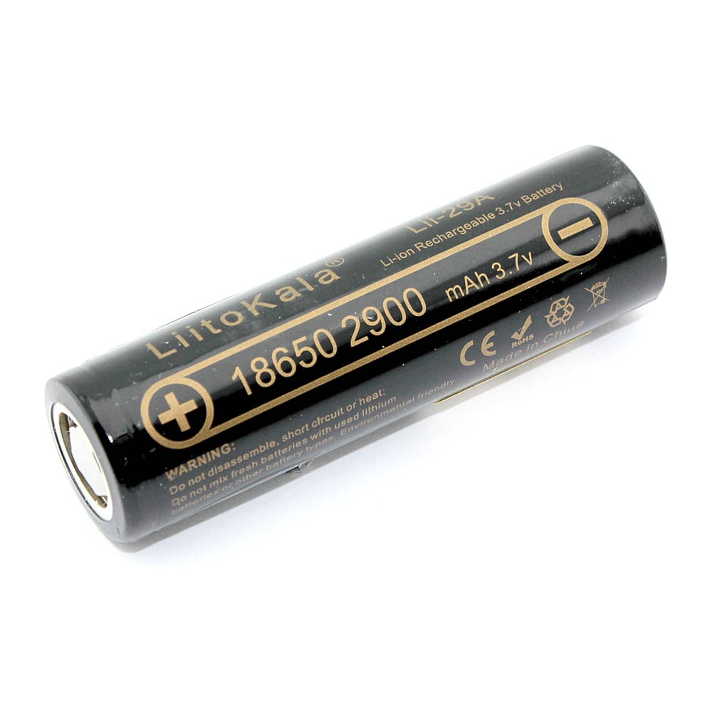 Изображение товара Аккумулятор AMPERIN 18650 Li-Ion 2900mAh 3.7V LiitoKala Lii-29A