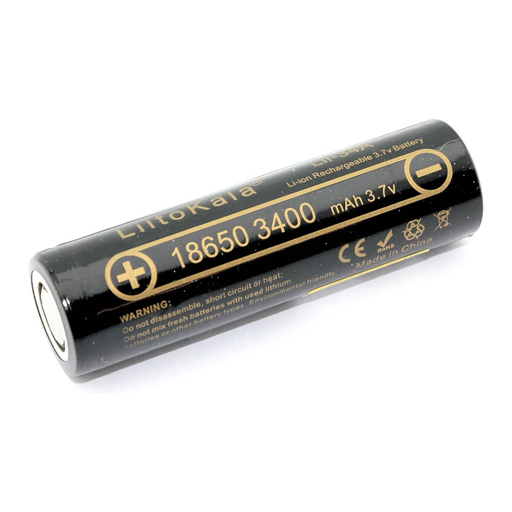 Изображение товара Аккумулятор AMPERIN 18650 Li-Ion LiitoKala Lii-34A 3400mAh 3.7V