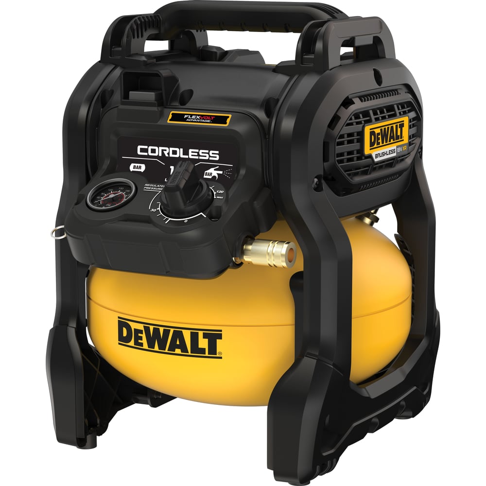 Изображение товара Аккумуляторный компрессор DEWALT DCC1018N с автоотключением и производительностью 48 л/мин