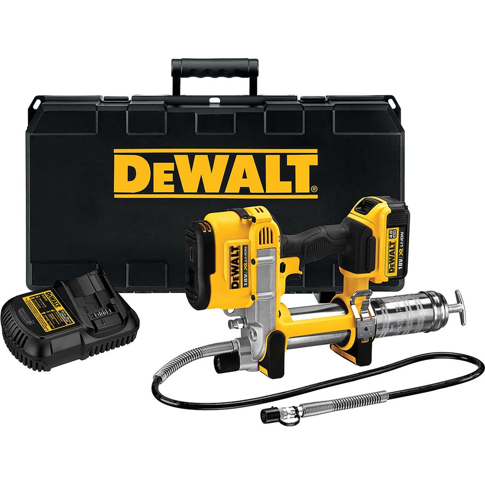 Аккумуляторный смазочный пистолет DEWALT DCGG571M1, 18 В, 690 бар, с АКБ 4 Ач и ЗУ, в кейсе DCGG571M1-QW
