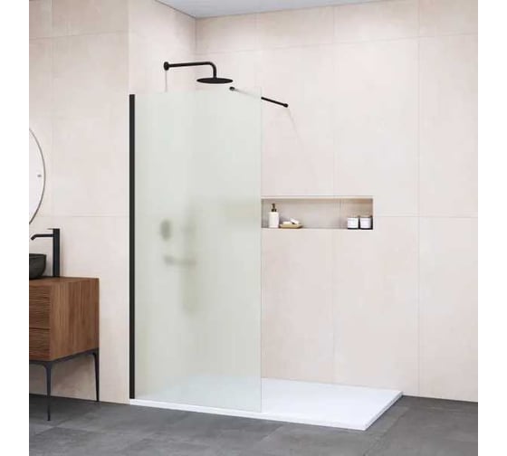 Изображение товара Душевая перегородка RGW 100x195 WA-002 B Чёрный/Матовое/6 мм (Easy) 35100210-24