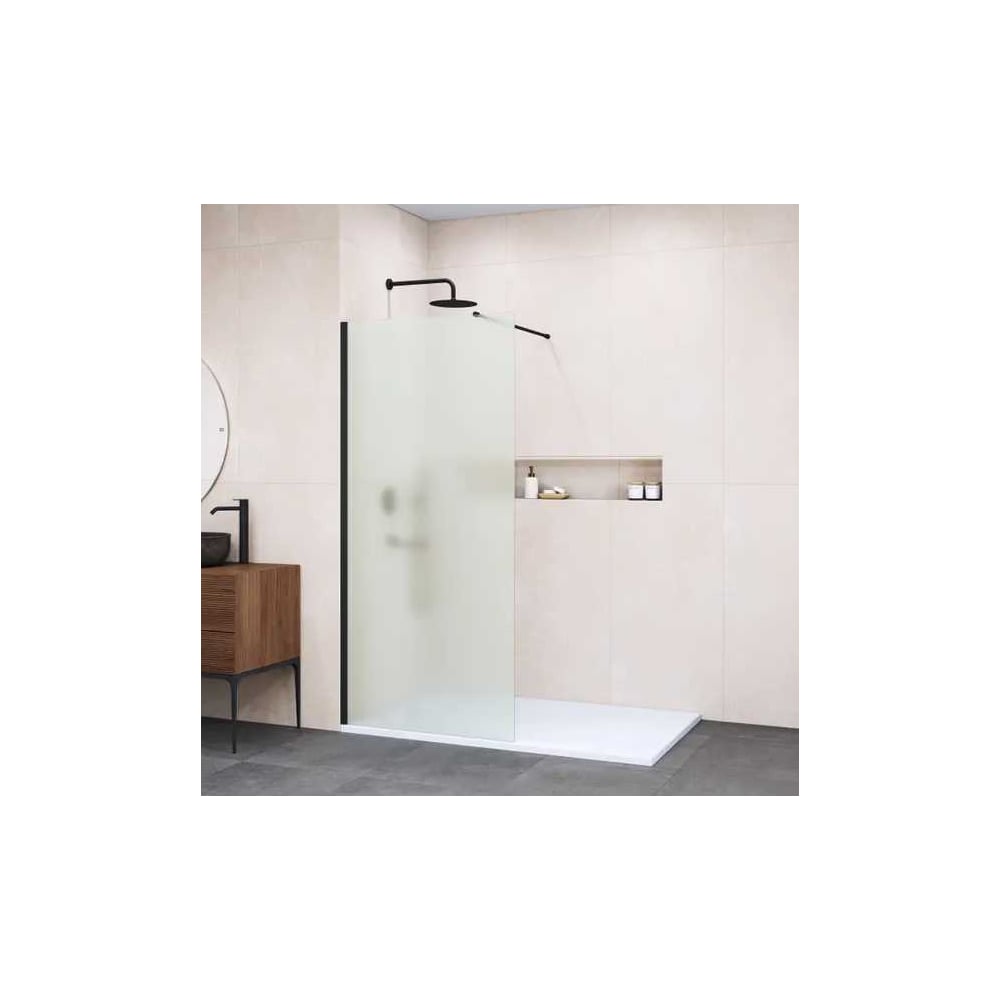 Изображение товара Душевая перегородка RGW 110x195 WA-002 B черный матовое 6 мм