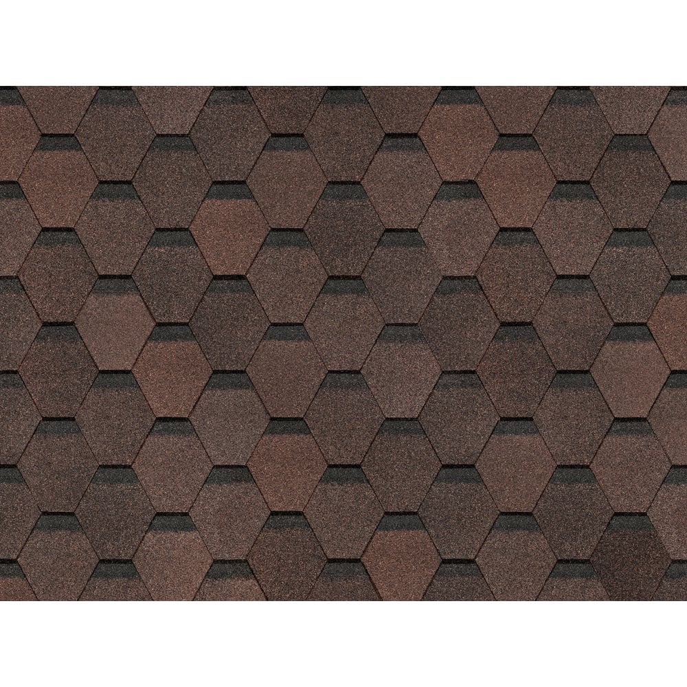 Изображение товара Гибкая черепица DOCKE PIE EURASIA ШЕСТИГРАННИК светло-коричневая 1000х318 мм