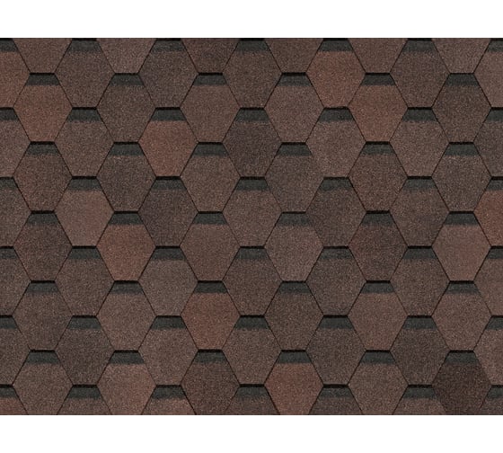 Изображение товара Гибкая черепица DOCKE PIE EURASIA/ШЕСТИГРАННИК/ Светло-коричневый ZRKQ-1172
