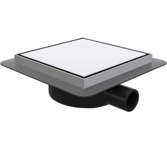 Изображение товара Душевой трап RGW SDR-10-15 квадрат, 150x150 мм, хром, 40 мм, без ножек, сифон, переходник 40/50 79211015-01