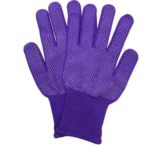 Изображение товара Перчатки рабочие Master-Pro® 100 пар, категория А, МИКРОТАЧ фиолетовый, нейлоновые с ПВХ покрытием, размер 8 (S) 2513-NPVC-BLUE(V)-S-100