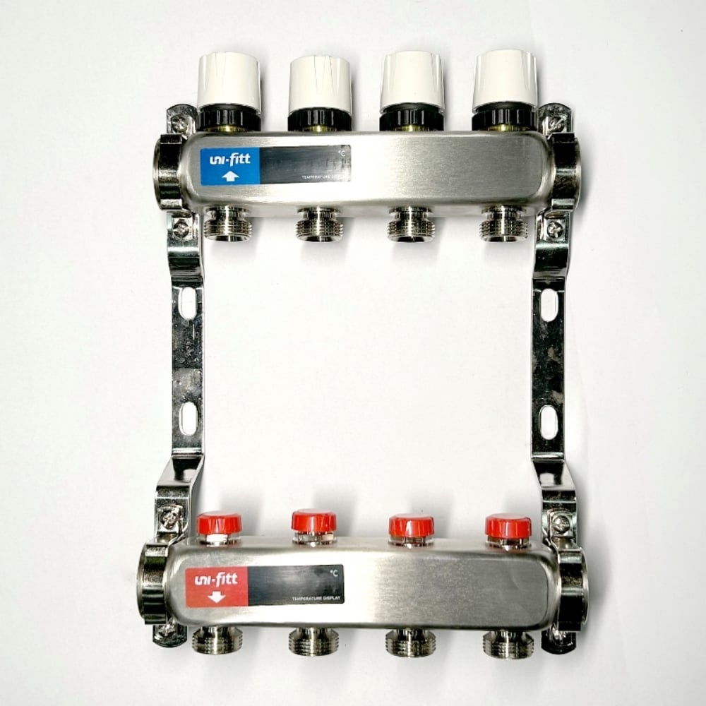 Изображение товара Коллекторная группа Uni-Fitt 1x4 с балансировочными и термостатическими вентилями