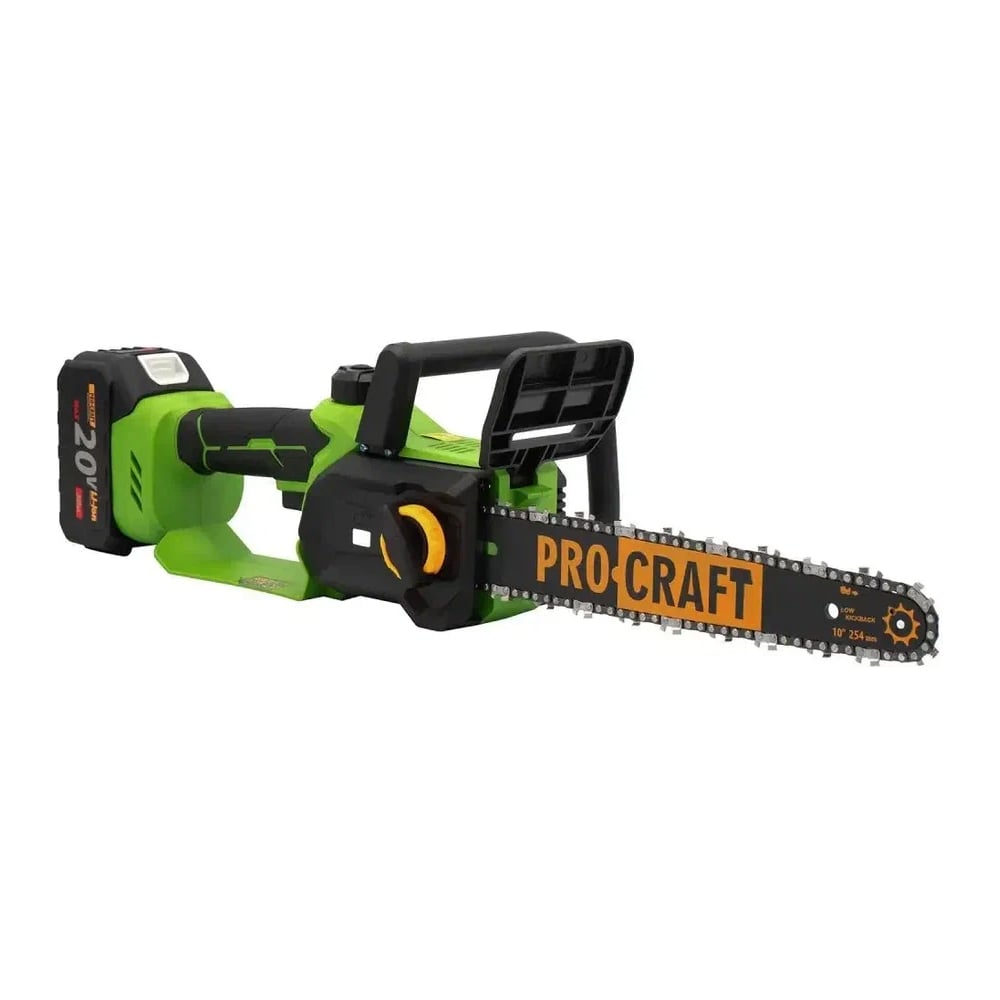 Изображение товара Аккумуляторная цепная пила PROCRAFT PKA34 20В 12 дюймов, бесщеточный двигатель, 2 шины и цепи Изображение товара Аккумуляторная цепная пила PROCRAFT PKA34 20В 12 дюймов, бесщеточный двигатель, 2 шины и цепи