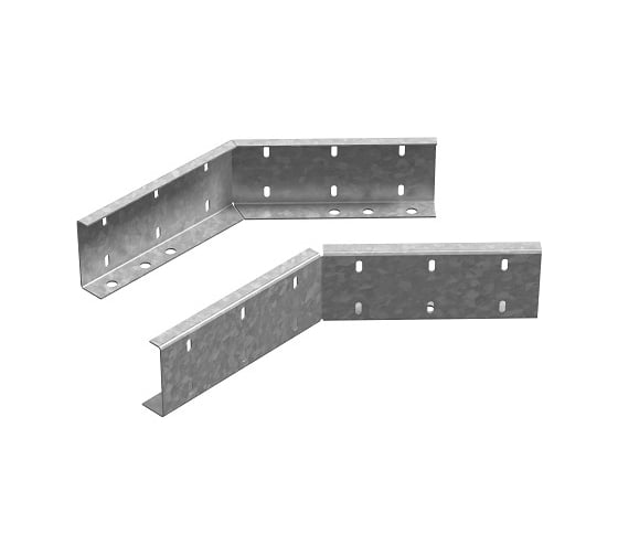 Изображение товара Горизонтальный соединитель OSTEC 45 градусов для лестничного лотка ЛКР высотой 200 мм, толщина 2,5 мм, Сендзимир цинк ГСЛКР45-200-2,5-СЦ