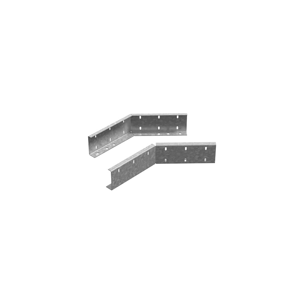 Изображение товара Горизонтальный соединитель OSTEC 45 градусов для лестничного лотка ЛКР высотой 110 мм, толщина 2,5 мм, Сендзимир цинк ГСЛКР45-110-2,5-СЦ