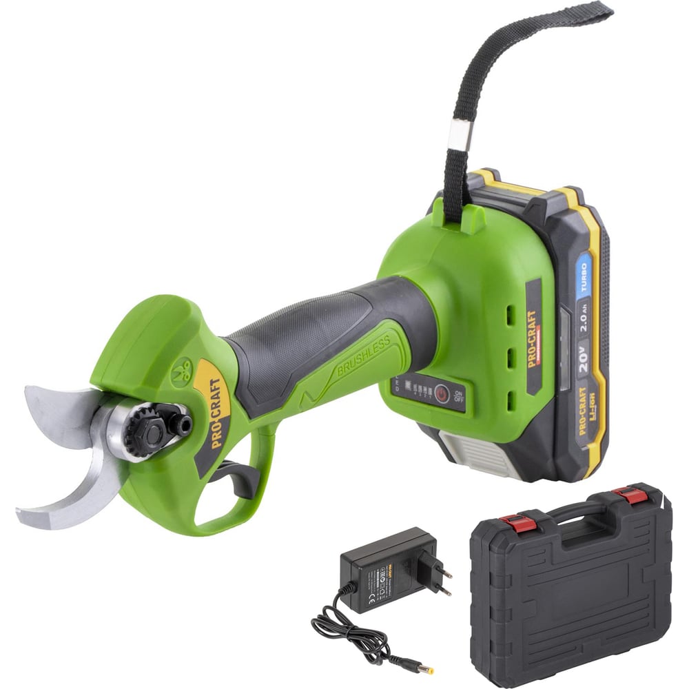 Изображение товара Аккумуляторный секатор PROCRAFT ES28Li 20В 25мм с кейсом и зарядкой