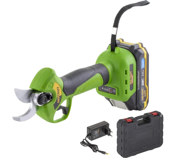 Изображение товара Секатор аккумуляторный PROCRAFT ES28Li 20В 25мм (АКБ 2Ач + ЗУ) Кейс ES28Li-1b-c