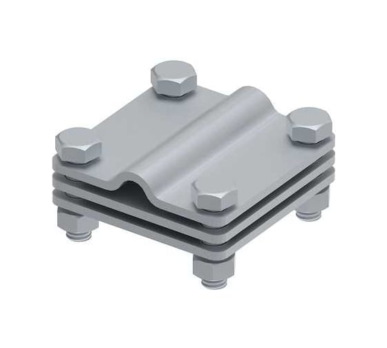 Изображение товара Соединитель OSTEC 65x65 пруток-полоса с разделительной пластиной, гор. цинк МС-018-ГЦ