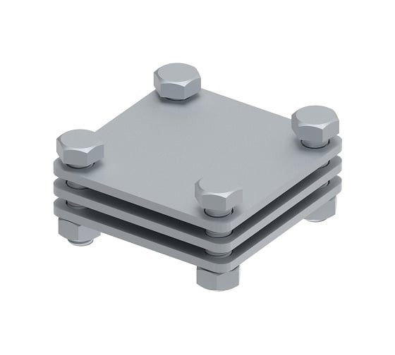 Изображение товара Соединитель плоского проводника OSTEC до 40 мм три пластины, гор. цинк МС-162-ГЦ