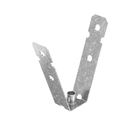 Изображение товара Крепление к потолку и профнастилу OSTEC 180 мм М8, толщина 1,5 мм, Сендзимир цинк КПП-18М8-1,5-СЦ