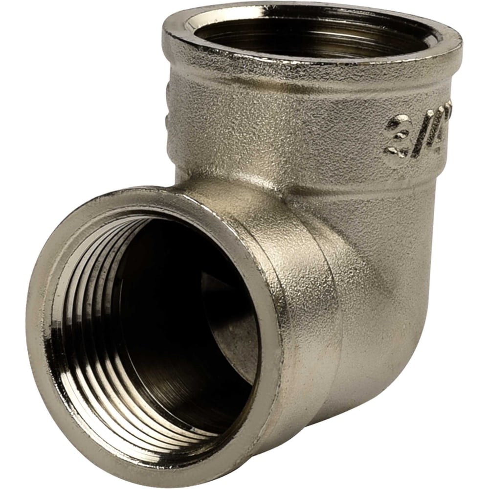 Изображение товара Угол ДМЗ 90 DN20 3/4 ВР/ВР латунь никель 10 шт ДМЗ.008.20Н10